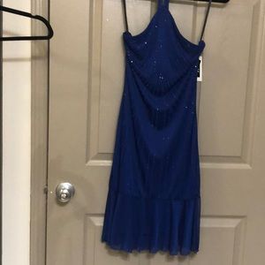 ✨ Blue beaded cocktail dress